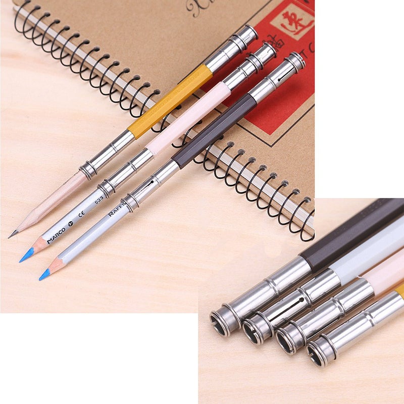 SIPLIV Dual Head Pencil Holder Pencil Extender for Sketch & Charcoal Pencil, 6 Pieces a Set - Image 5